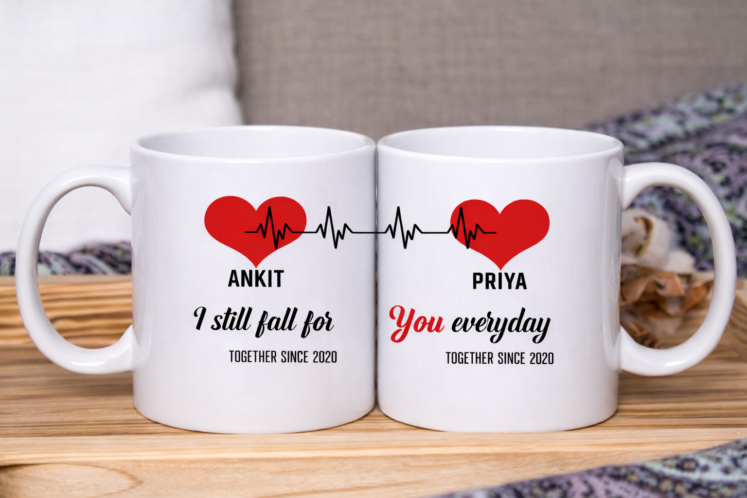 Personalised Valentine’s Day Couple Name Mug